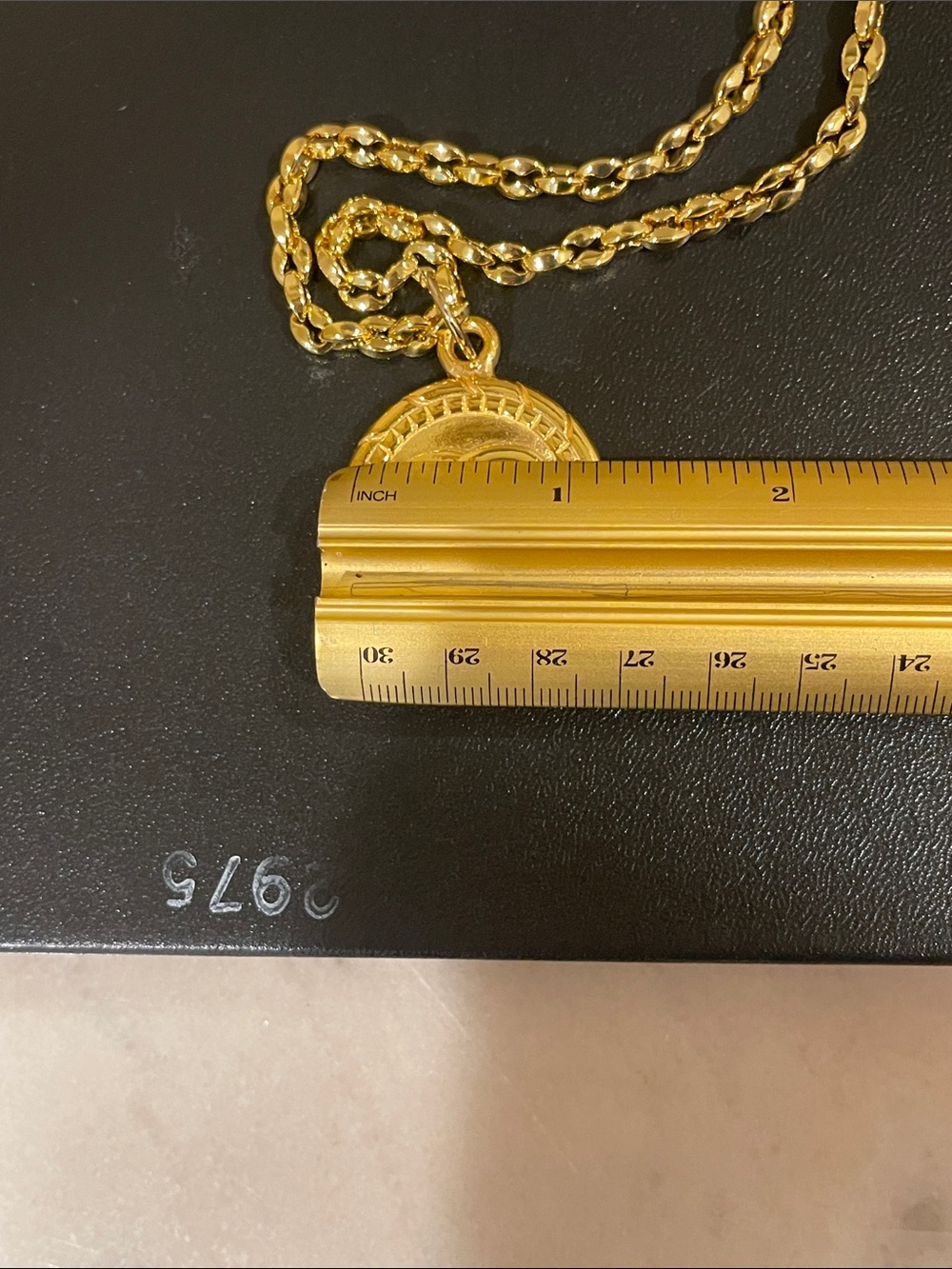 CHANEL Gold-Tone Coin Pendant And Chain Necklace - Picture 11 of 13